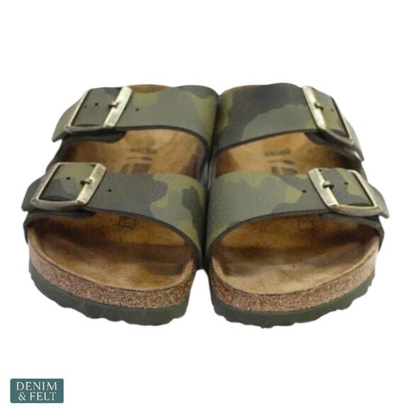 Birkenstock Arizona Camouflage Green Sandals Size 38 US 7/7.5 Women - Picture 5 of 13